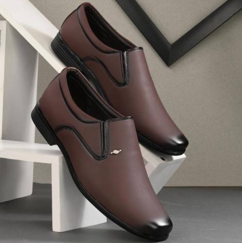 High Demand formal for men| Lighweight |comfort|Trendy| Party Wear For Men Party Wear For Men  (Brown , 7)