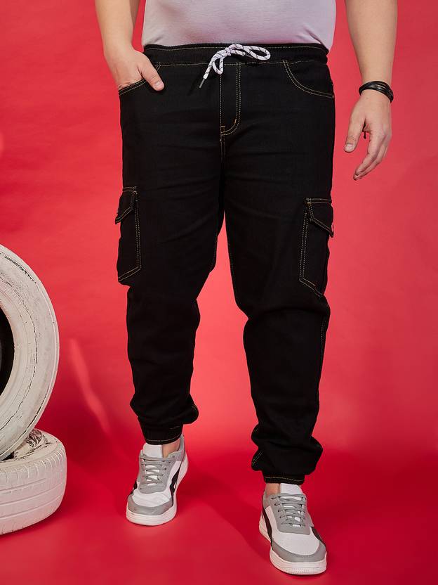 Men Regular Mid Rise Black Jeans